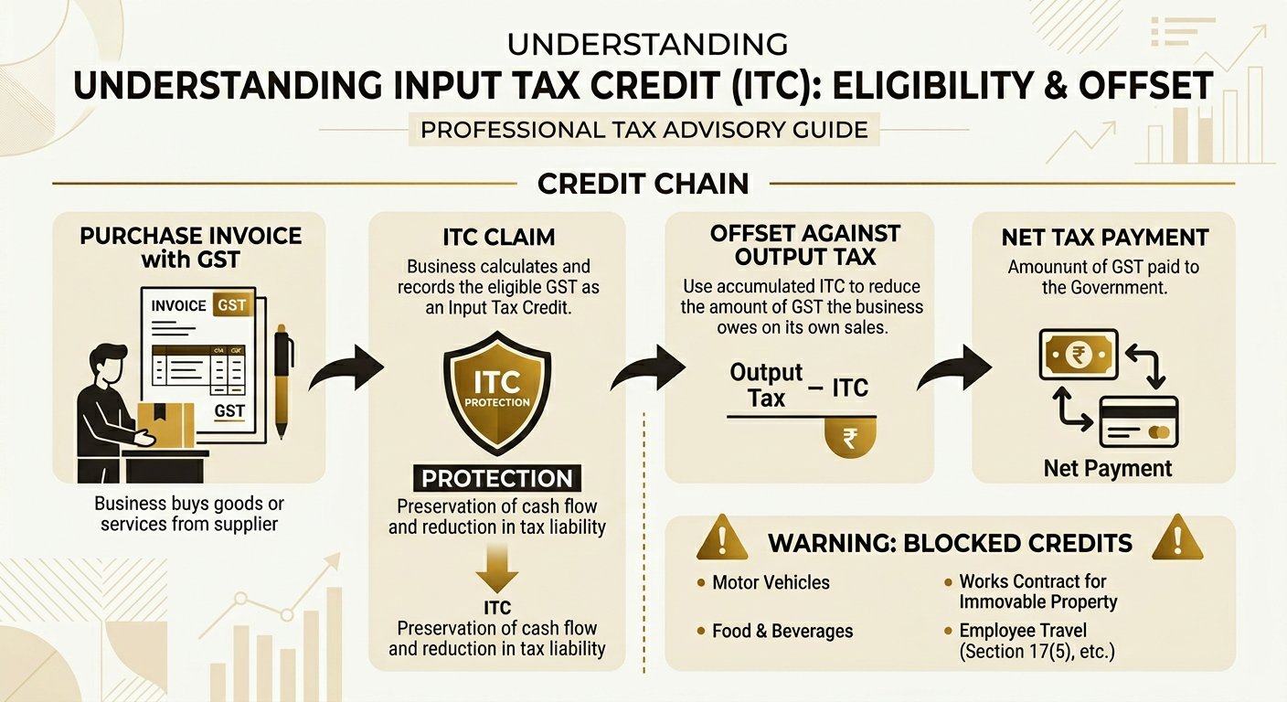 Input Tax Credit ITC — Eligibility, Conditions and Claims